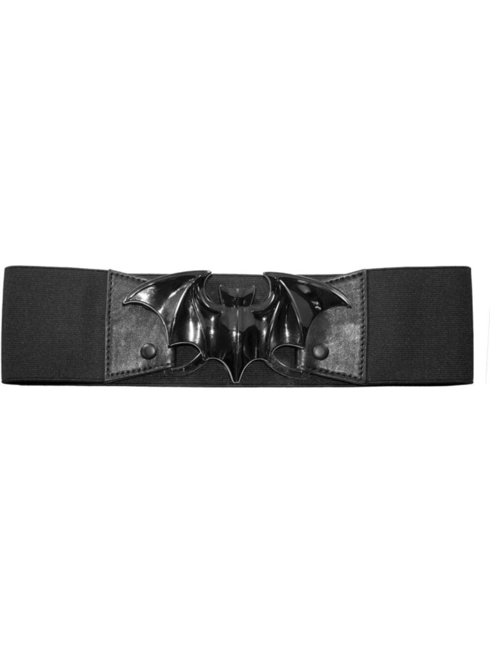 Stylish Women's Black Bat Elastic Waist Belt - Perfect for S/M Size Outfits